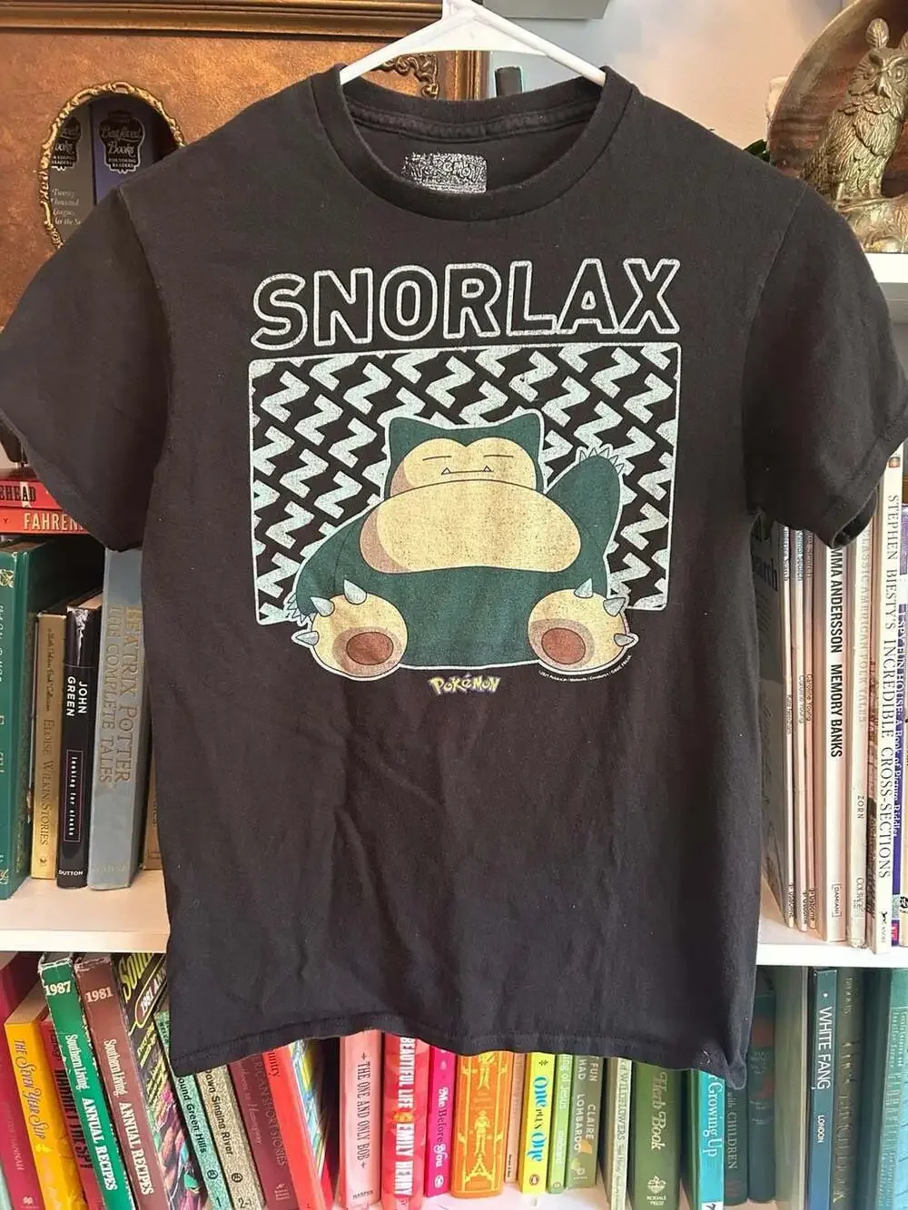 Pokemon Snorlax Black Short Sleeve Graphic T-Shirt